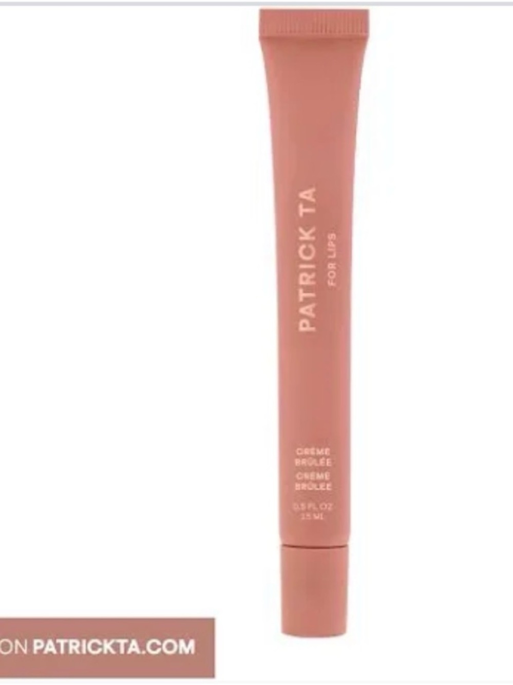 Patrick Ta Lip Color Crème Brûlée — Warm Nude Peach Pink